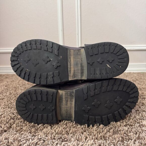 Steve Madden Judgement Women's Size 7M Distressed Leather Tall Moto Boots - Picture 6 of 15